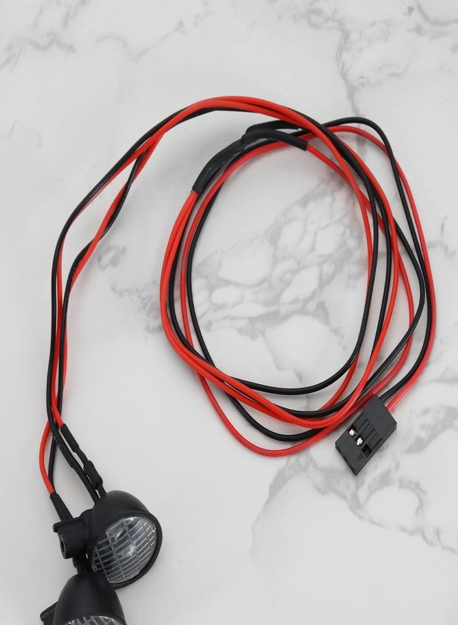 SING F LTD 1 Set RC Car Headlight 1/10 RC Car Round Roof Light Adjustable Bracket Light RC Crawler Car Searchlight Compatible with SCX10 Compatible with Axial TRX4 - Image 5